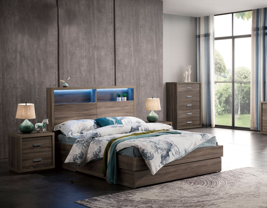 Norman Storage Bed Mocha