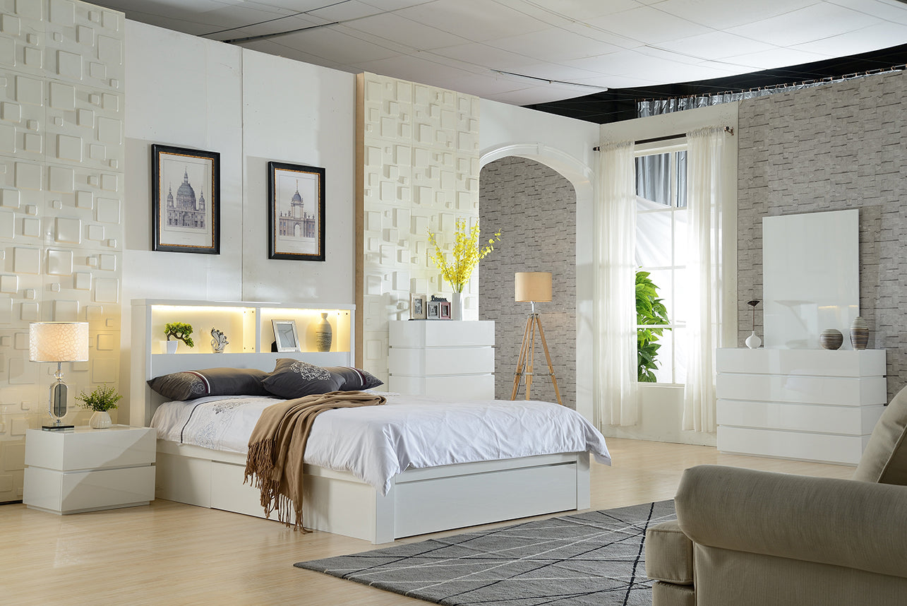Norman Storage Bed White – view 2