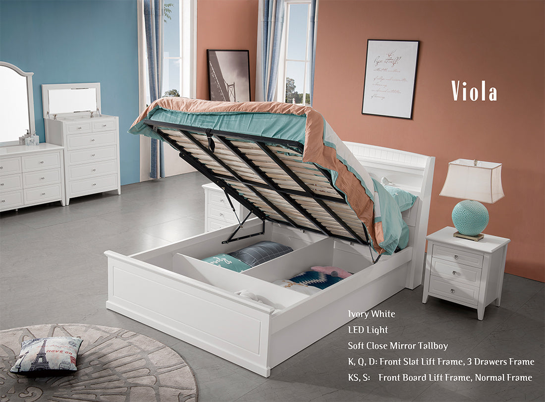 Alicia Storage Bed White – view 2