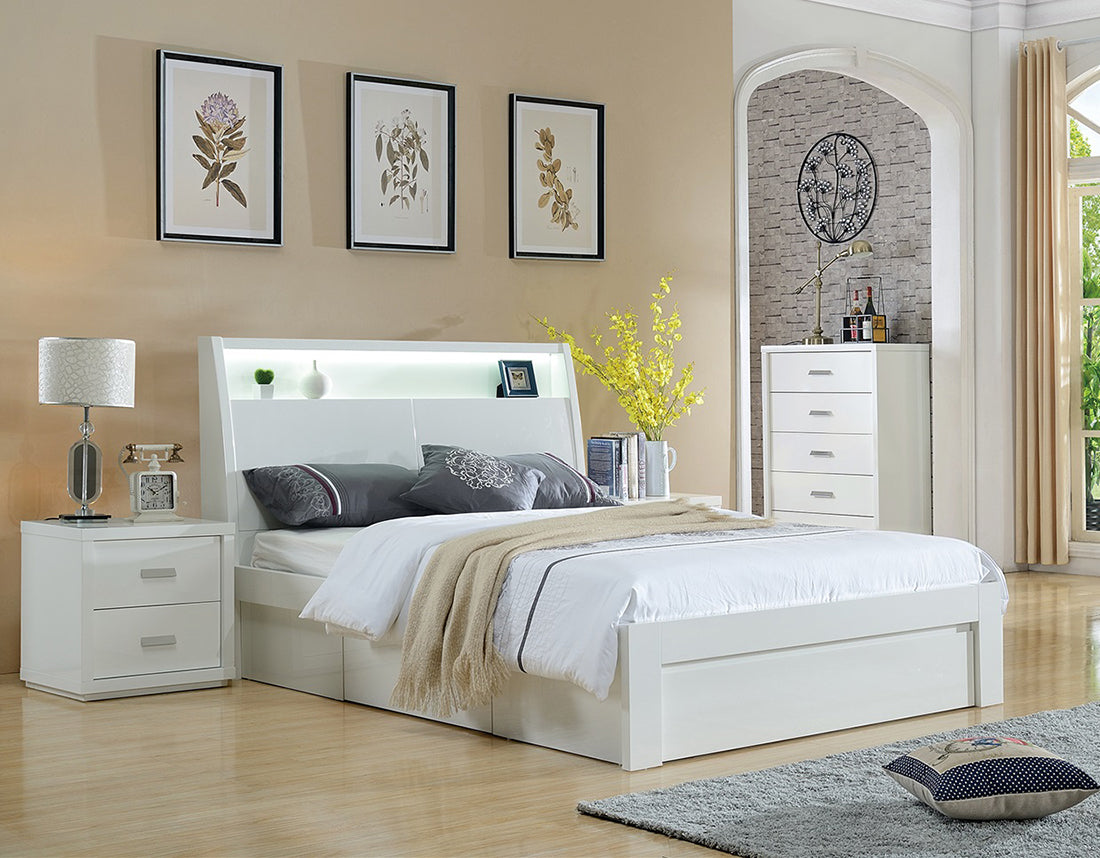 Chicago Storage Bed White