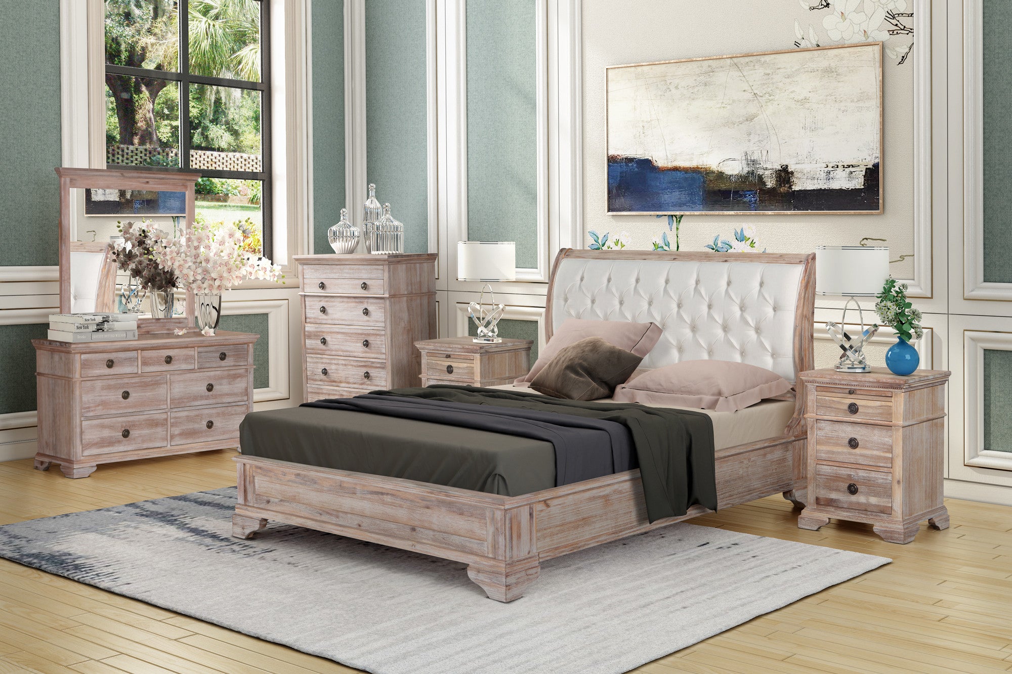 Ibiza Acacia Low Foot Bed – view 2