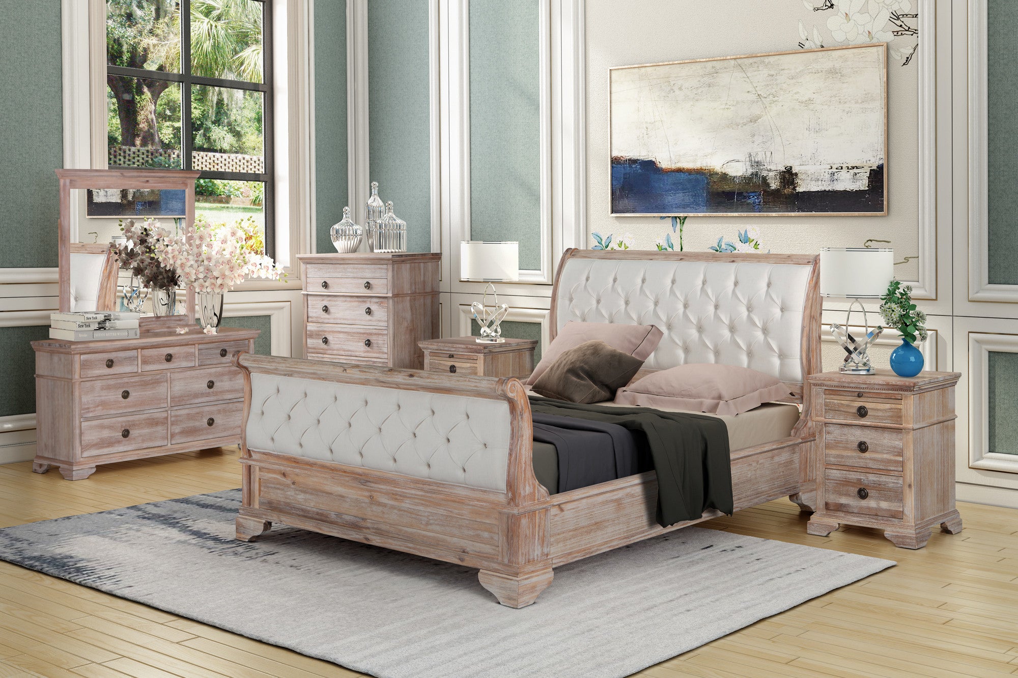 Ibiza Acacia High Foot Bed – view 2