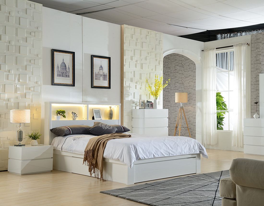Norman Storage Bed White