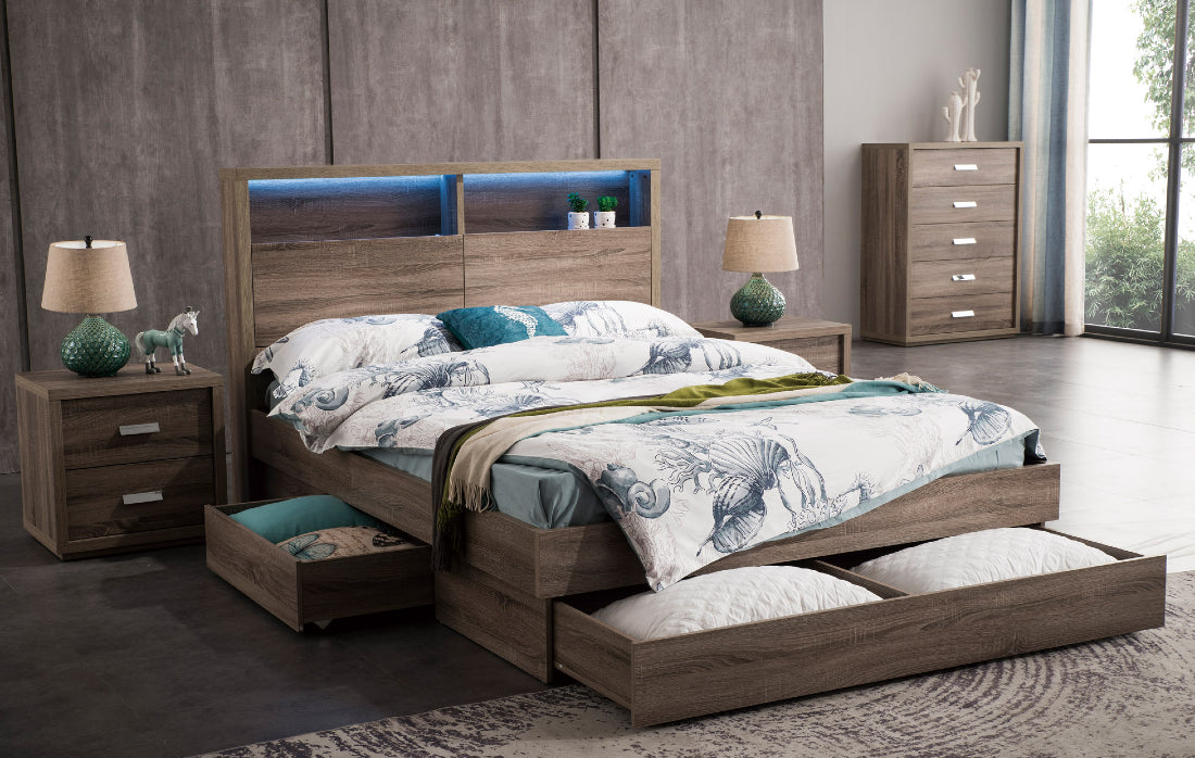 Norman Storage Bed Mocha – view 2
